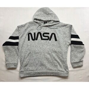 NASA Original Deluxe Supply Men's Gray Pullover One Pocket Hoodie. Size 2XL